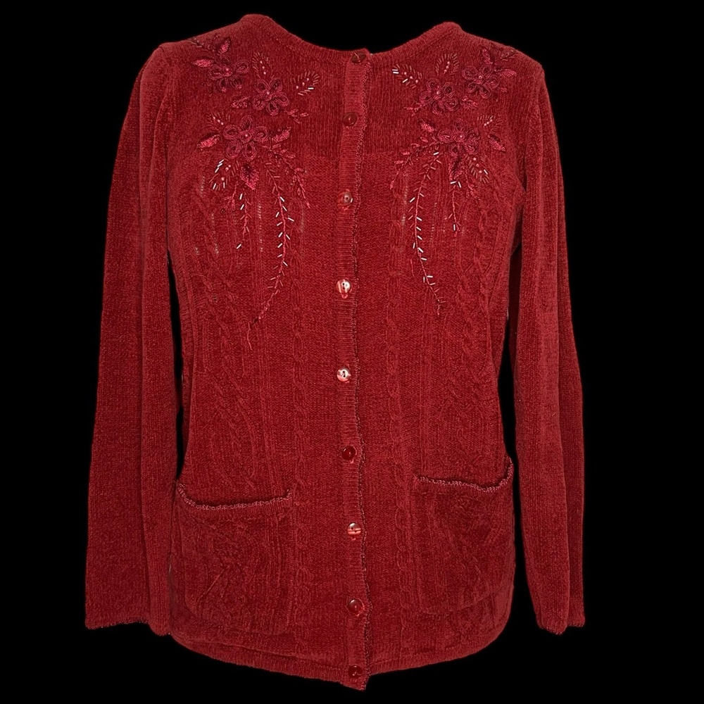 Vintage Magenta Cardigan Size S